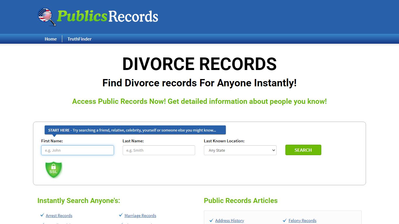 Find Divorce records For Anyone Instantly!